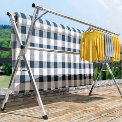 Stainless Steel Cloth Drying Rack - Foldable