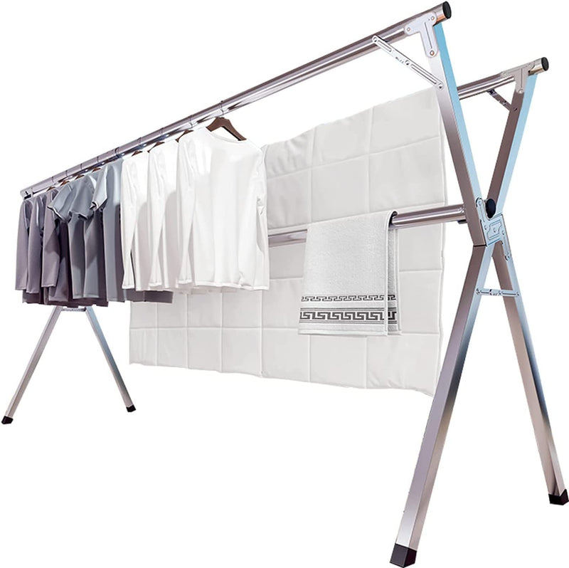 Stainless Steel Cloth Drying Rack - Foldable